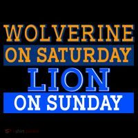 Wolverine On Saturday Lion on Sunday Sports Fan Backpack