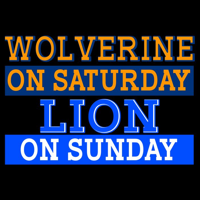 Wolverine On Saturday Lion on Sunday Sports Fan 16 in Basic Backpack