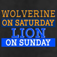 Wolverine On Saturday Lion on Sunday Sports Fan Trucker Hat