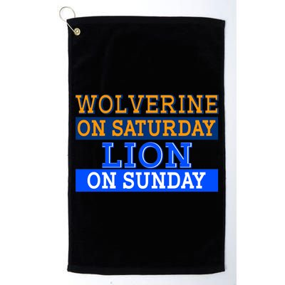 Wolverine On Saturday Lion on Sunday Sports Fan Platinum Collection Golf Towel