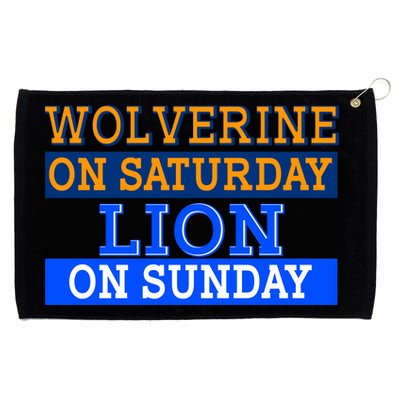 Wolverine On Saturday Lion on Sunday Sports Fan Grommeted Golf Towel