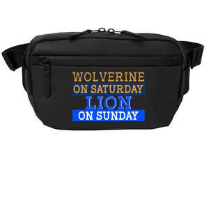 Wolverine On Saturday Lion on Sunday Sports Fan Crossbody Pack