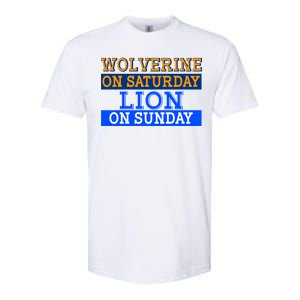 Wolverine On Saturday Lion on Sunday Sports Fan Softstyle® CVC T-Shirt