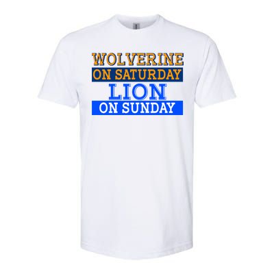 Wolverine On Saturday Lion on Sunday Sports Fan Softstyle® CVC T-Shirt