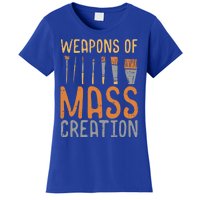 Weapons Of Mass Creation Paint Brushes Artist Painter Gift Women's T-Shirt