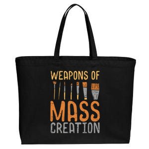 Weapons Of Mass Creation Paint Brushes Artist Painter Gift Cotton Canvas Jumbo Tote