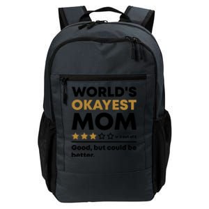 Worlds Okayest Mom 3 Stars Funny Mother's Day Mama Mommy Cute Gift Daily Commute Backpack