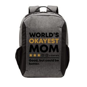 Worlds Okayest Mom 3 Stars Funny Mother's Day Mama Mommy Cute Gift Vector Backpack