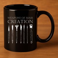 Weapons Of Mass Creation Funny Art Brush Painter Artist 11oz C Handle Ceramic Mug