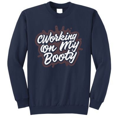 Working On My Booty Ghost Halloween Gym Humor Bodybuilder Sweatshirt