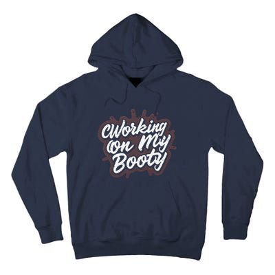 Working On My Booty Ghost Halloween Gym Humor Bodybuilder Tall Hoodie