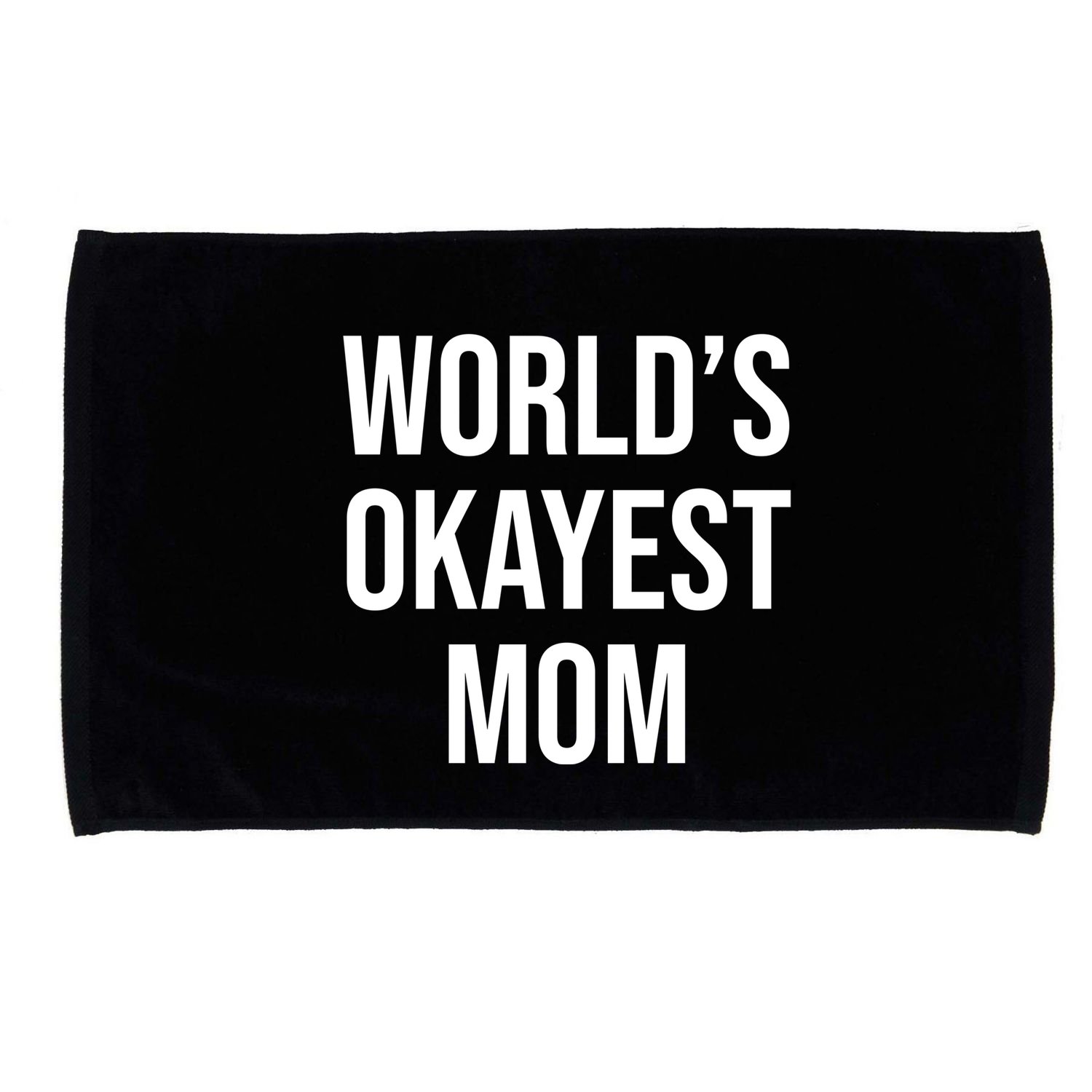 Worlds Okayest Mom Funny Microfiber Hand Towel