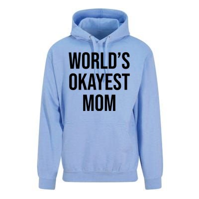 Worlds Okayest Mom Funny Unisex Surf Hoodie