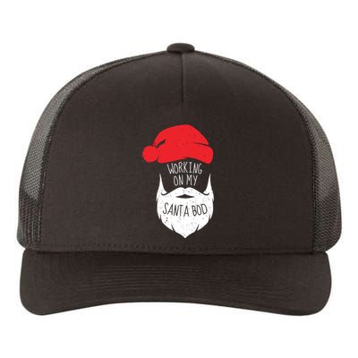 Working On My Santa Bod Shirts Christmas Dad Bod Yupoong Adult 5-Panel Trucker Hat