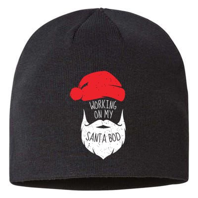 Working On My Santa Bod Shirts Christmas Dad Bod Sustainable Beanie