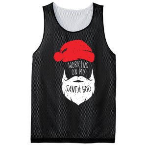 Working On My Santa Bod Shirts Christmas Dad Bod Mesh Reversible Basketball Jersey Tank