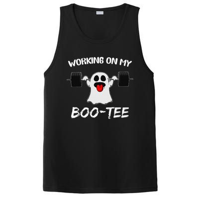 Working On My Boo Ghost Workout Gym Halloween PosiCharge Competitor Tank