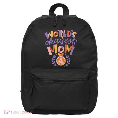World's Okayest Mom Award 16 in Basic Backpack