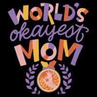 World's Okayest Mom Award 16 in Basic Backpack