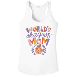 World's Okayest Mom Award Ladies PosiCharge Competitor Racerback Tank