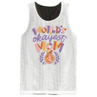 World's Okayest Mom Award Mesh Reversible Basketball Jersey Tank