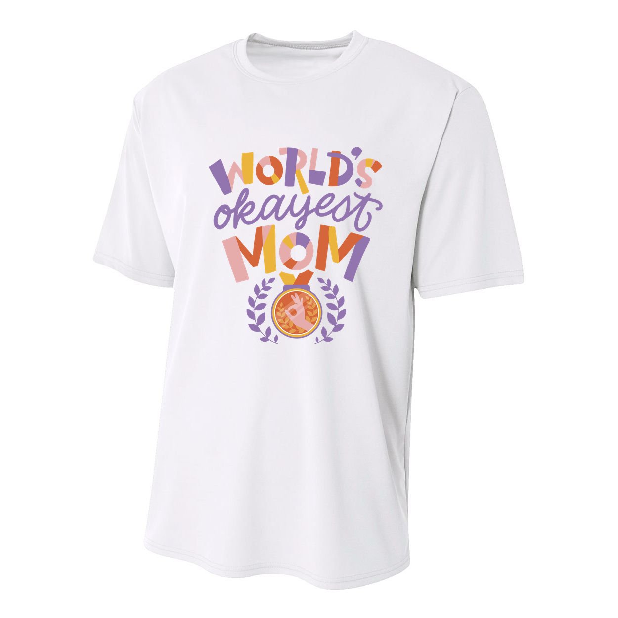 World's Okayest Mom Award Youth Performance Sprint T-Shirt
