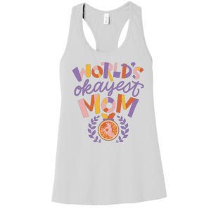 World's Okayest Mom Award Women's Racerback Tank