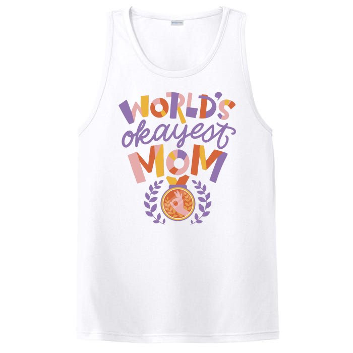 World's Okayest Mom Award PosiCharge Competitor Tank