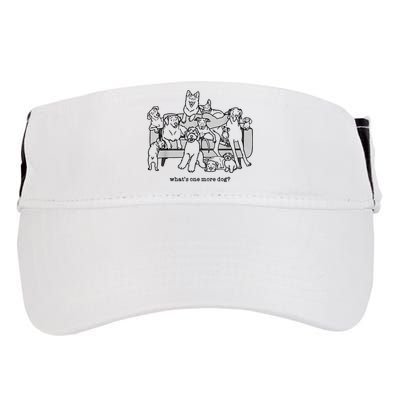What's One More Dog, Funny Group Dogs, Many Dogs, Funny Dogs Adult Drive Performance Visor