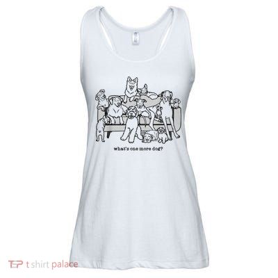 What's One More Dog, Funny Group Dogs, Many Dogs, Funny Dogs Ladies Essential Flowy Tank