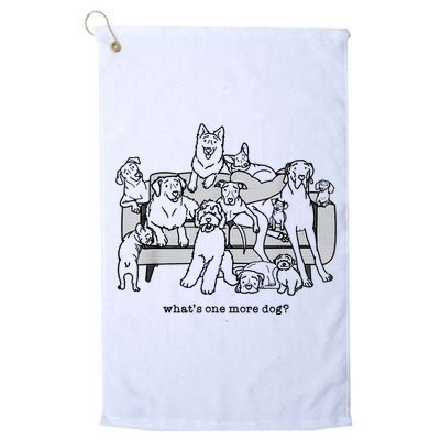 What's One More Dog, Funny Group Dogs, Many Dogs, Funny Dogs Golf Towel