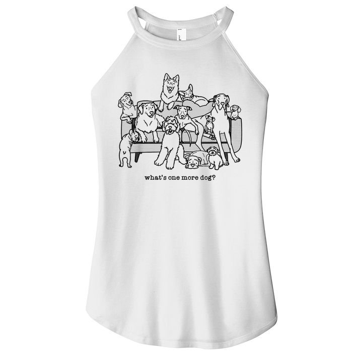What's One More Dog, Funny Group Dogs, Many Dogs, Funny Dogs Women's Perfect Tri Rocker Tank