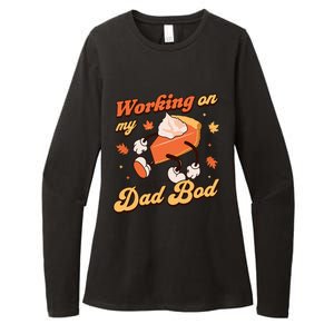 Working On My Dad Bod Thanksgiving Pregnancy Announcement Womens CVC Long Sleeve Shirt