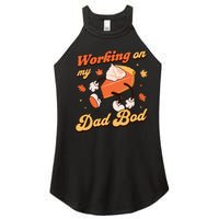 Working On My Dad Bod Thanksgiving Pregnancy Announcement Women's Perfect Tri Rocker Tank