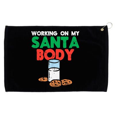 Working On My Santa Body Funny Christmas Cookies Grommeted Golf Towel