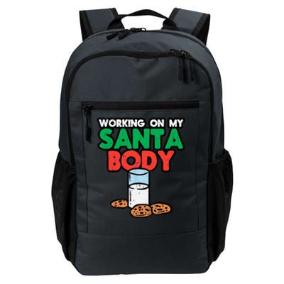 Working On My Santa Body Funny Christmas Cookies Daily Commute Backpack