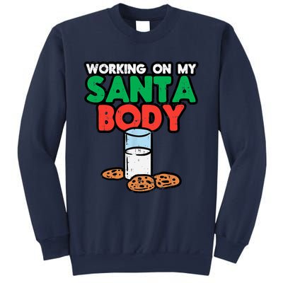 Working On My Santa Body Funny Christmas Cookies Sweatshirt