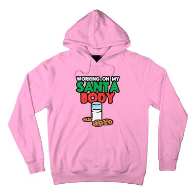 Working On My Santa Body Funny Christmas Cookies Hoodie