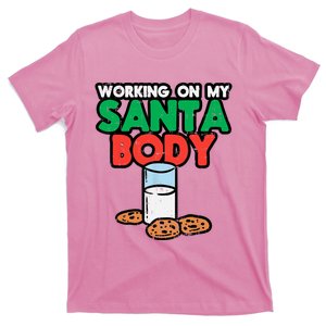 Working On My Santa Body Funny Christmas Cookies T-Shirt