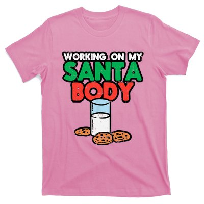 Working On My Santa Body Funny Christmas Cookies T-Shirt