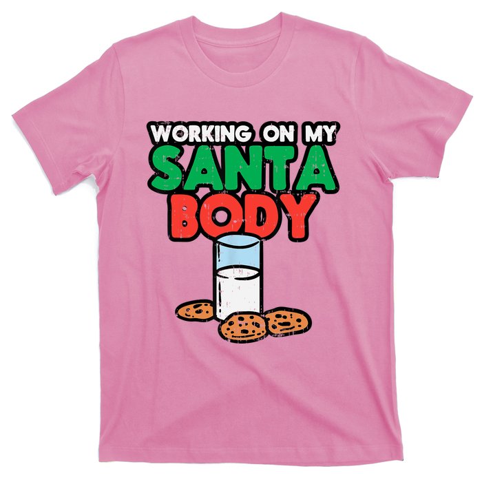 Working On My Santa Body Funny Christmas Cookies T-Shirt