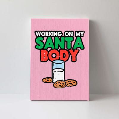 Working On My Santa Body Funny Christmas Cookies Canvas