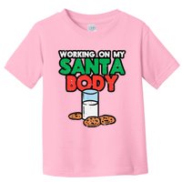 Working On My Santa Body Funny Christmas Cookies Toddler T-Shirt