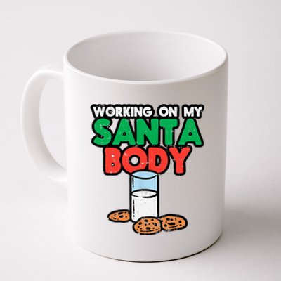 Working On My Santa Body Funny Christmas Cookies Coffee Mug