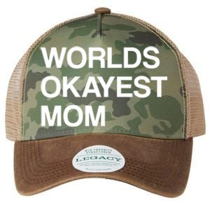 Worlds Okayest Mom Mom Funny Sarcastic Dog Mom Funny Saying Gift Legacy Tie Dye Trucker Hat