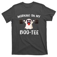 Working On My Boo Halloween Dead Lift Ghost Gym Weights T-Shirt