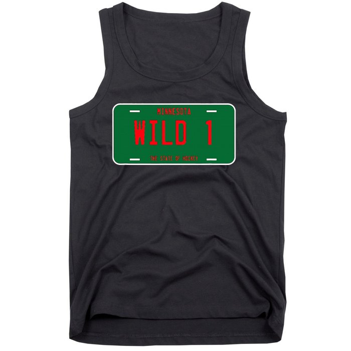 Wild One Minnesota License Plate  State Of Hockey Tank Top