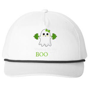 Working On My Booty Ghost Halloween Gym Humor Bodybuilder Snapback Five-Panel Rope Hat