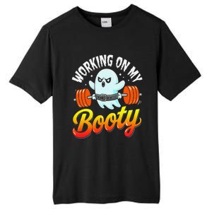 Working On My Booty Ghost Halloween Gym Humor Bodybuilder Tall Fusion ChromaSoft Performance T-Shirt