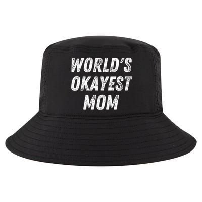 World's Okayest Mom Funny Mama Wife Birthday Mother's Day Cute Gift Cool Comfort Performance Bucket Hat